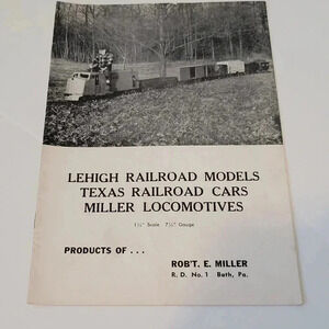 Lehigh Railroad Models Texas Cars Miller Locomotives Sales Book Rob'T E. Miller